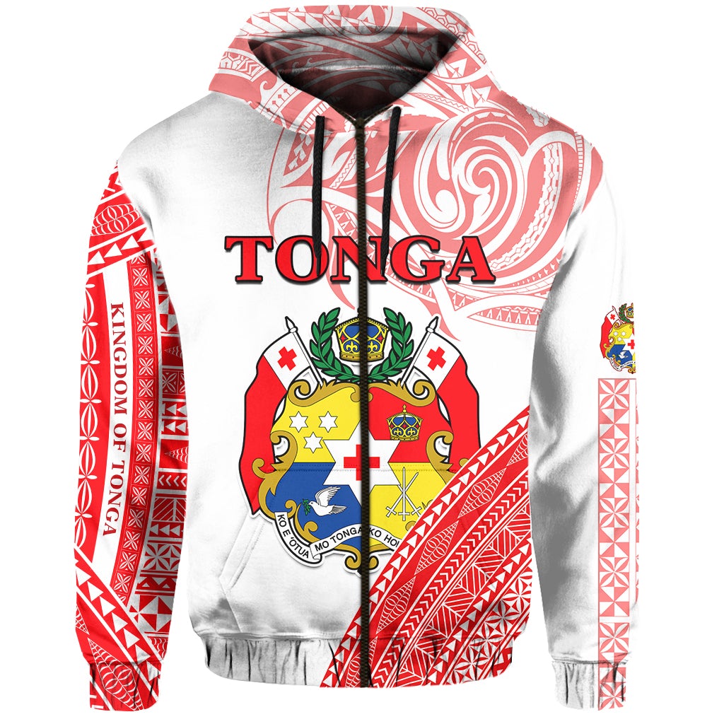 Tonga Zip Hoodie Tongan Pattern Blithesome LT13