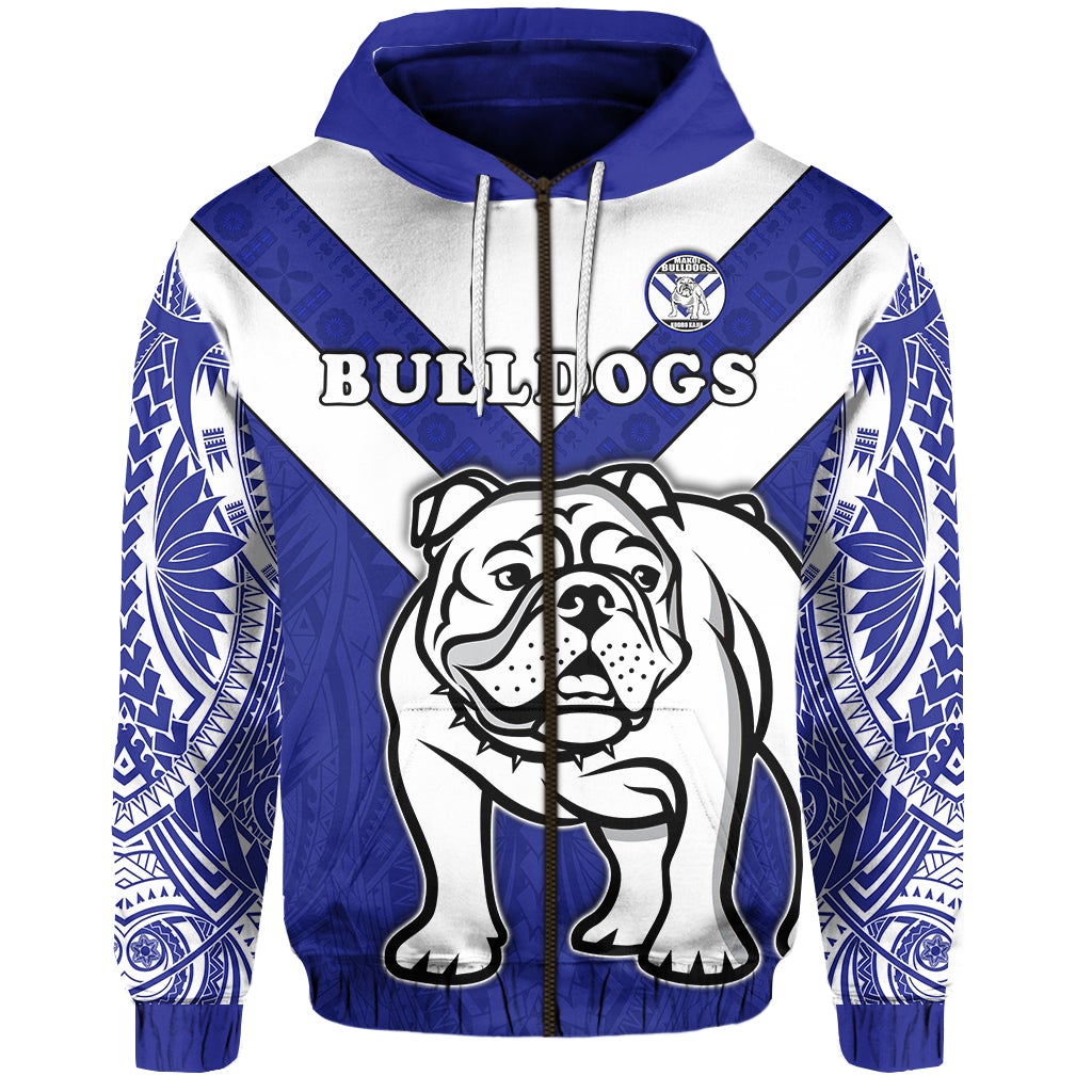 Spirit Bulldogs Zip Hoodie Makoi Fiji Rugby LT13
