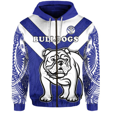 Spirit Bulldogs Zip Hoodie Makoi Fiji Rugby LT13