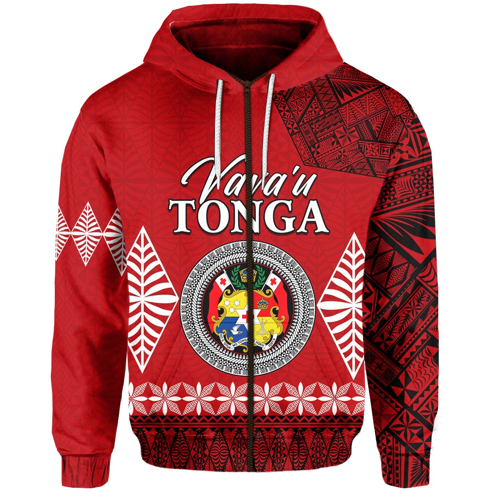 Vava u Tonga Zip Hoodie Tongan Ngatu LT13