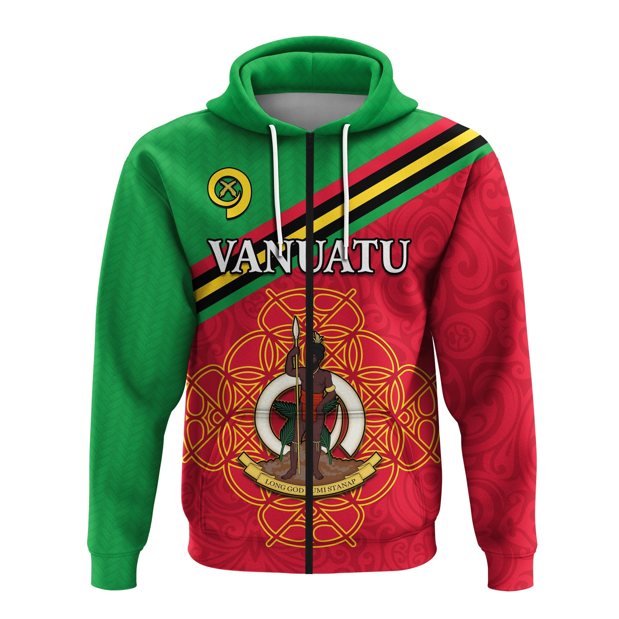 Vanuatu Zip Hoodie Pattern Sand Drawing LT13