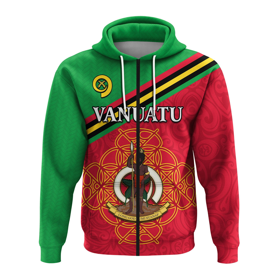 Vanuatu Zip Hoodie Pattern Sand Drawing LT13