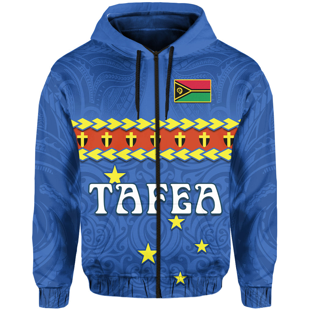 Custom Personalised Tafea Province Hoodie Vanuatu Pig Tusk Polynesian Flag Style LT14