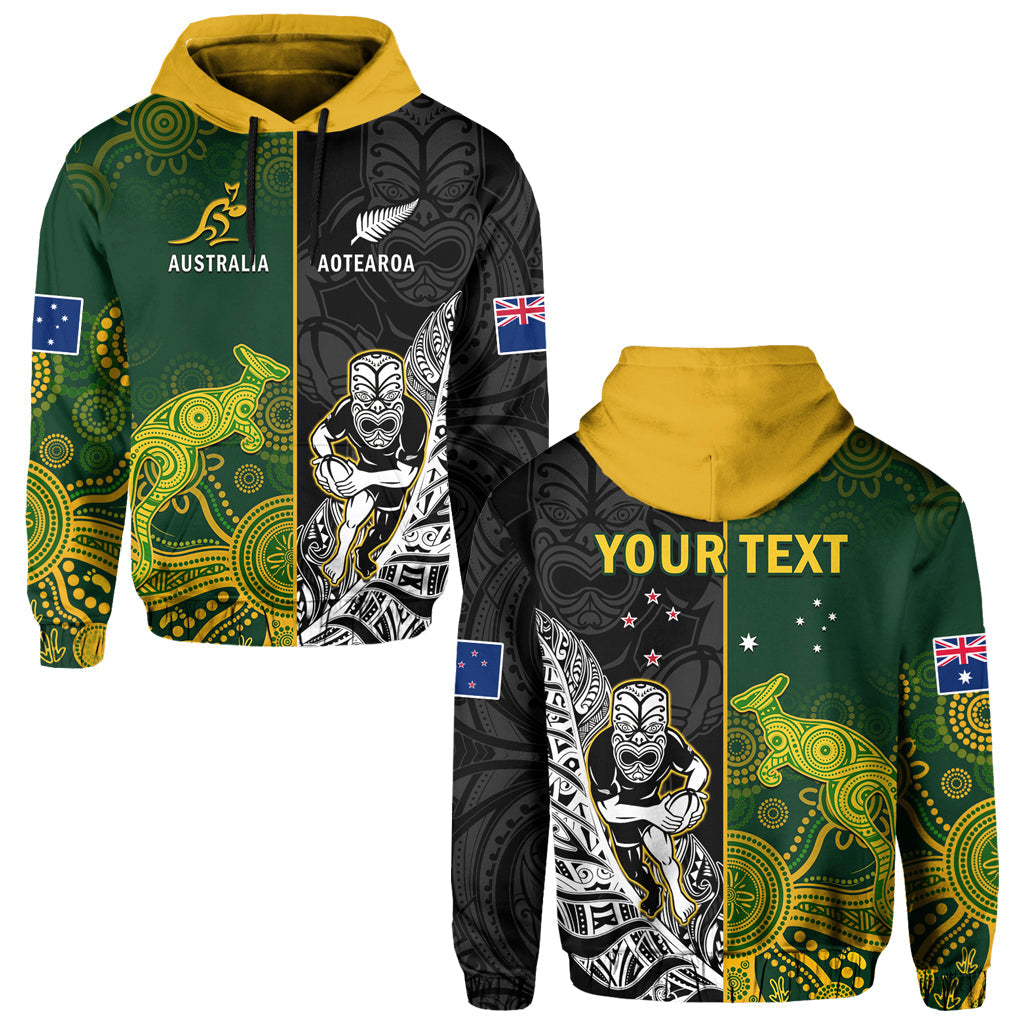 Custom Australia Rugby Mix Aotearoa Rugby Hoodie Wallabies All Black Special Version LT14