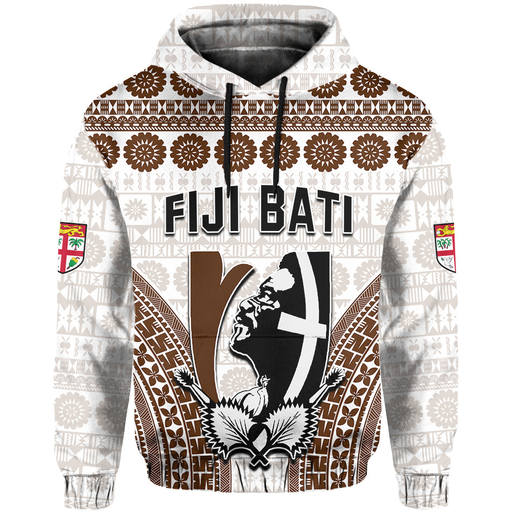 Custom Text and Number Fiji Rugby Bati Hoodie Proud Tapa Pattern LT13
