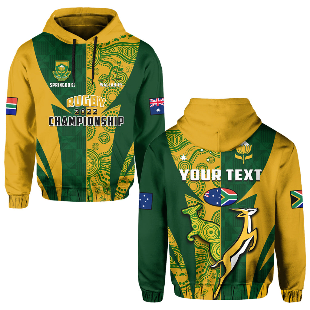 Custom Australia Rugby and South Africa Rugby Hoodie Wallabies Mix Springboks Sporty LT14