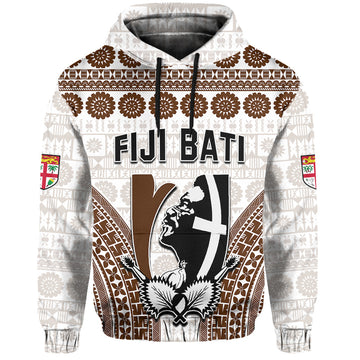 Custom Personalised Fiji Rugby Bati Hoodie Proud Tapa Pattern LT13