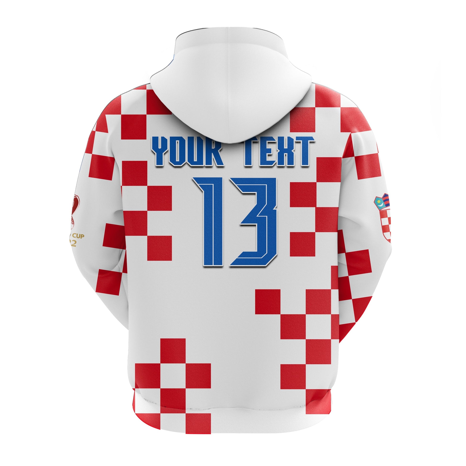 Custom Croatia Football Hoodie World Cup Champions 2022 Hrvatska LT13