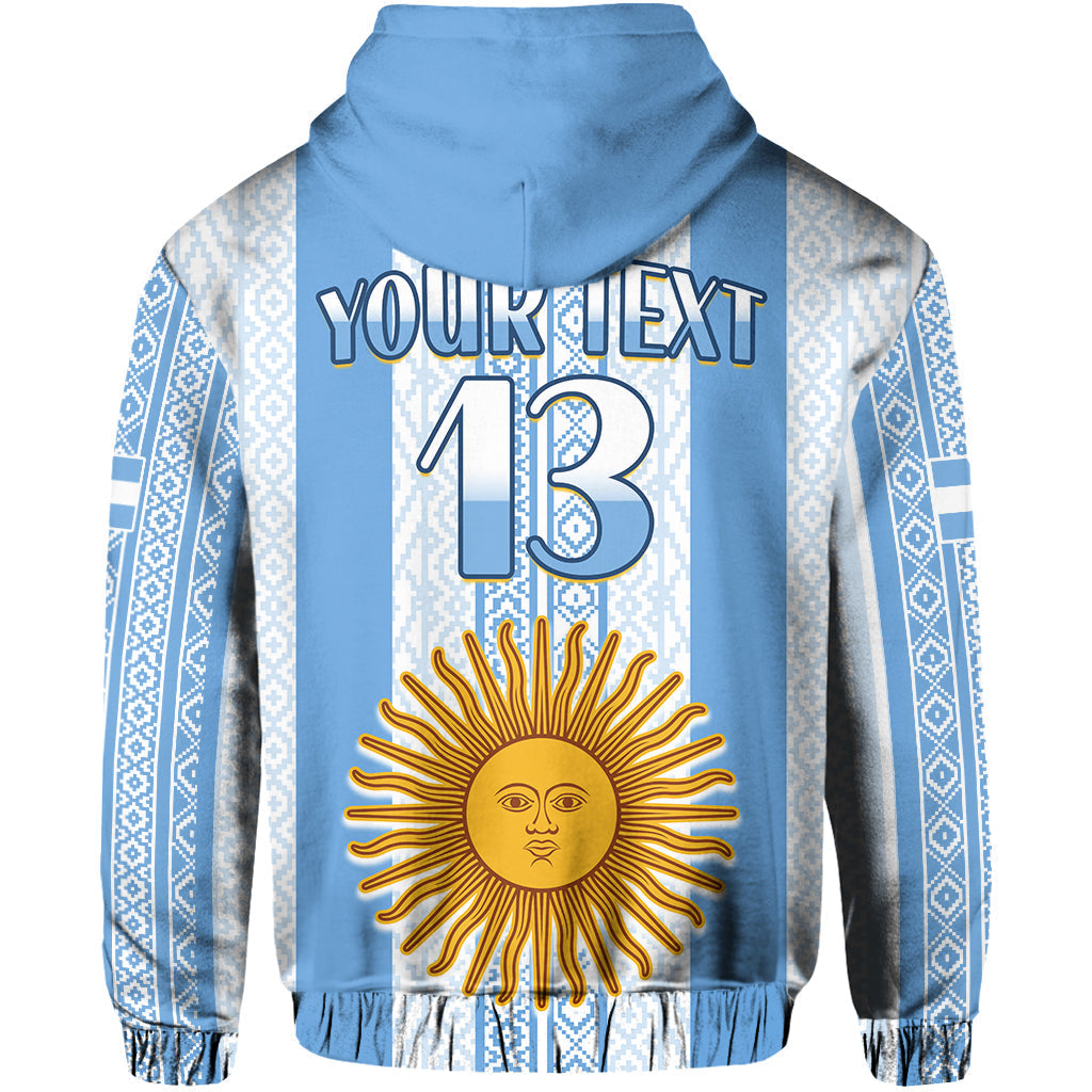 Custom Argentina Football Hoodie Champions World Cup Gaucho Vamos LT13