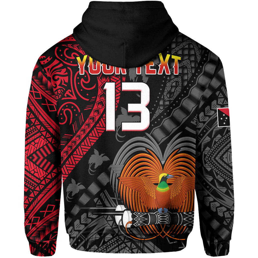 Custom Text and Number Papua New Guinea Hoodie Raggiana Birds Of Paradise Happy 47th Independence Day LT13