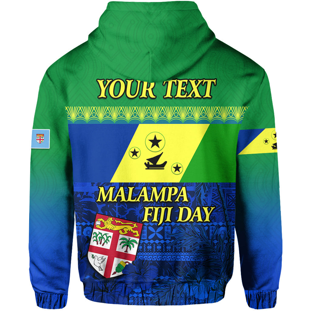 Custom Personalised Malampa Fiji Day Hoodie Vanuatu Polynesia mix Flowers LT13