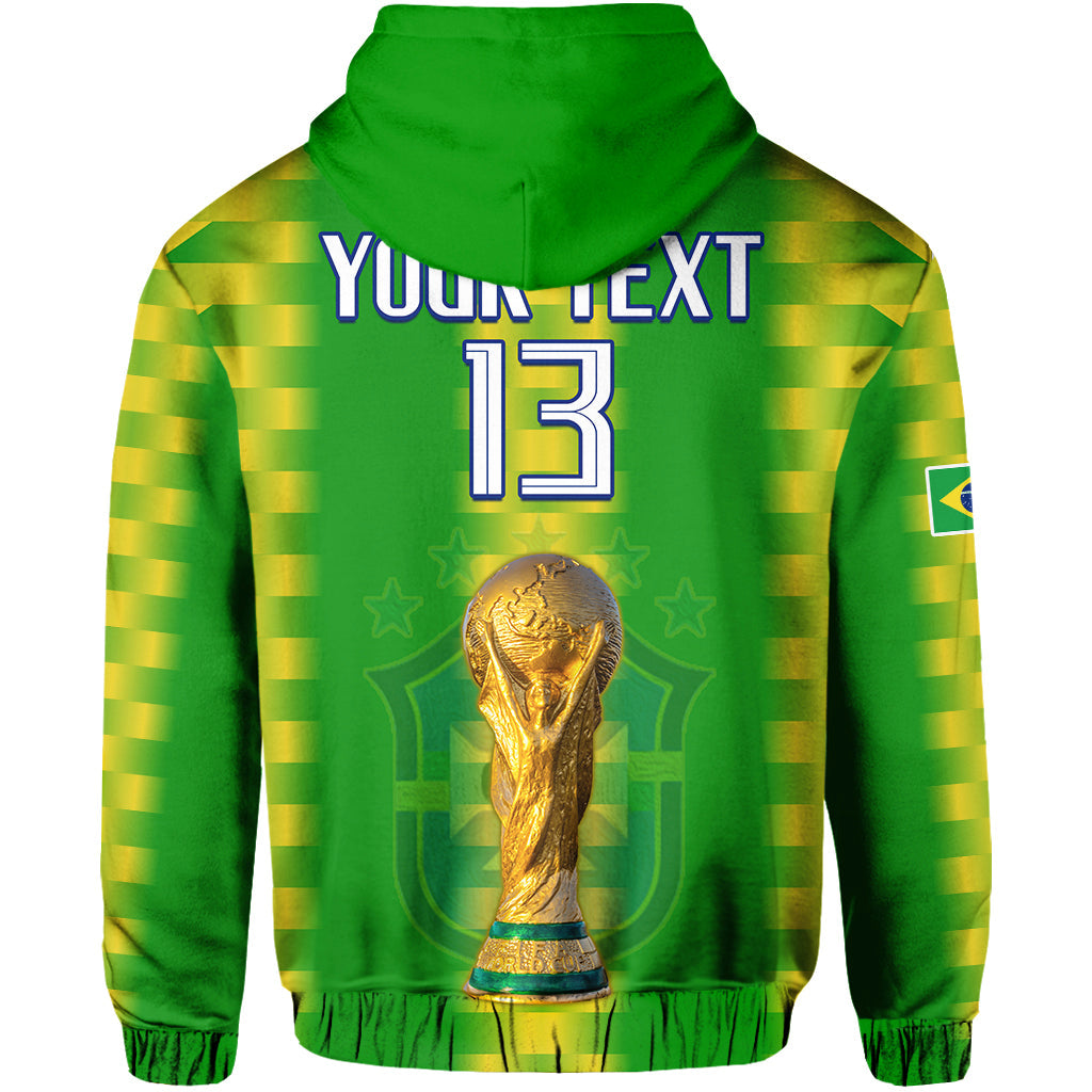 Custom Brazil Football Champions Hoodie Proud Selecao LT13