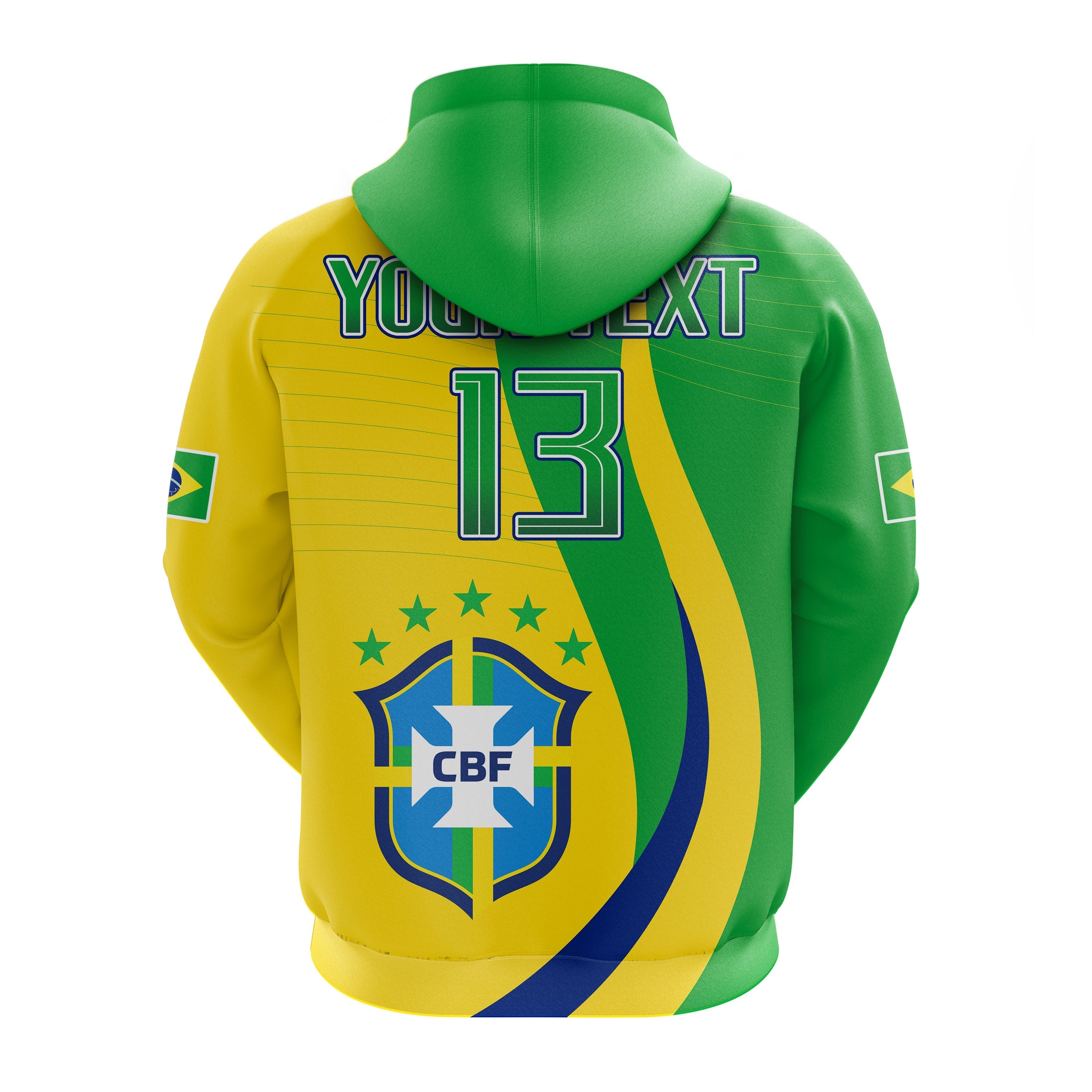 Custom Brazil Football Champions Hoodie Selecao Style Vibe LT13