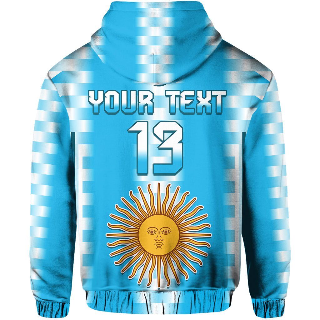 Custom Argentina Football Champions Hoodie La Albiceleste GOAT LT13