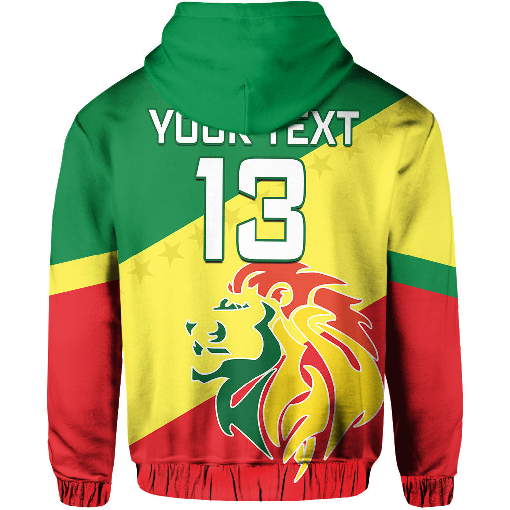 Custom Senegal Football Hoodie Lions of Teranga Soccer Football 2022 Style Flag LT13