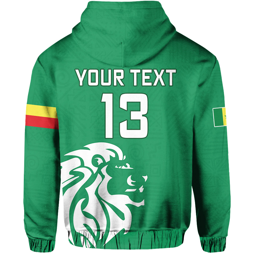 Custom Senegal Football Hoodie Lions of Teranga Soccer Champions World Cup LT13
