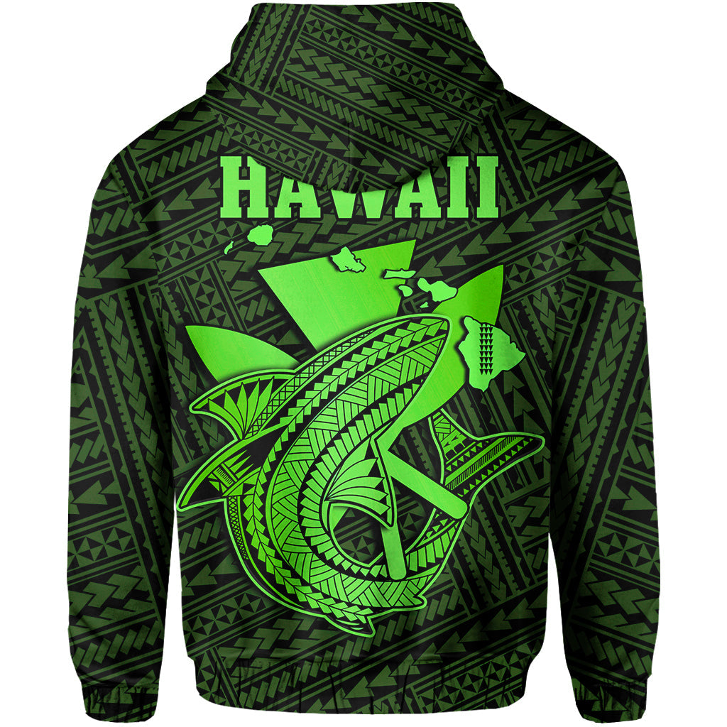 Custom Hawaii Hoodie Kakau Kanaka Maoli Combine Polynesian Shark Ver.02 LT14