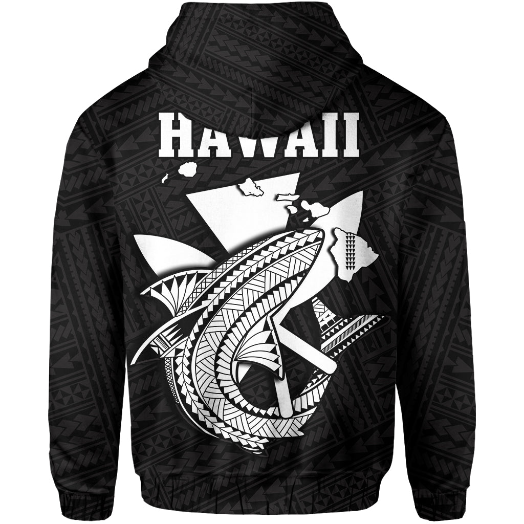 Custom Hawaii Hoodie Kakau Kanaka Maoli Combine Polynesian Shark Ver.07 LT14