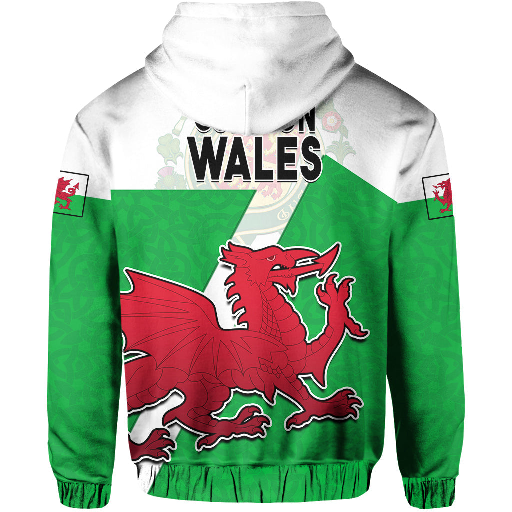 Wales Football Hoodie Come On Welsh Dragons With Celtic Knot Pattern LT14