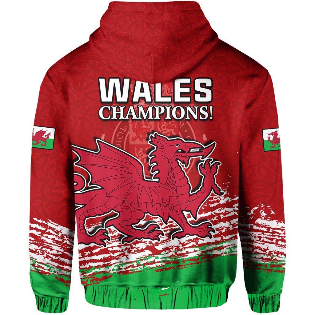 Wales Football Hoodie Come On CYMRU The Red Wall Champions World Cup LT13