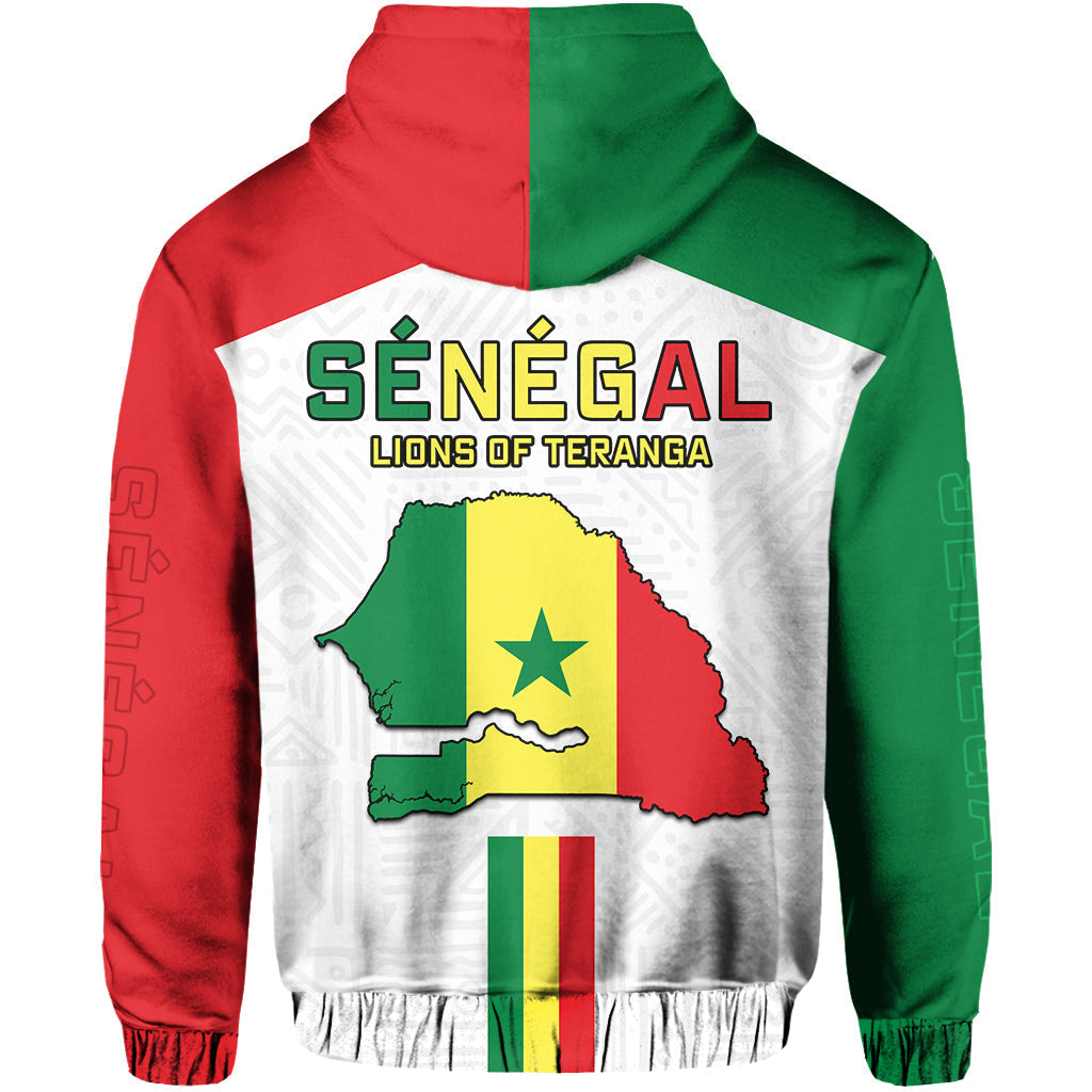 Senegal Football Hoodie Lions of Teranga Champions Soccer Wings Flying LT13