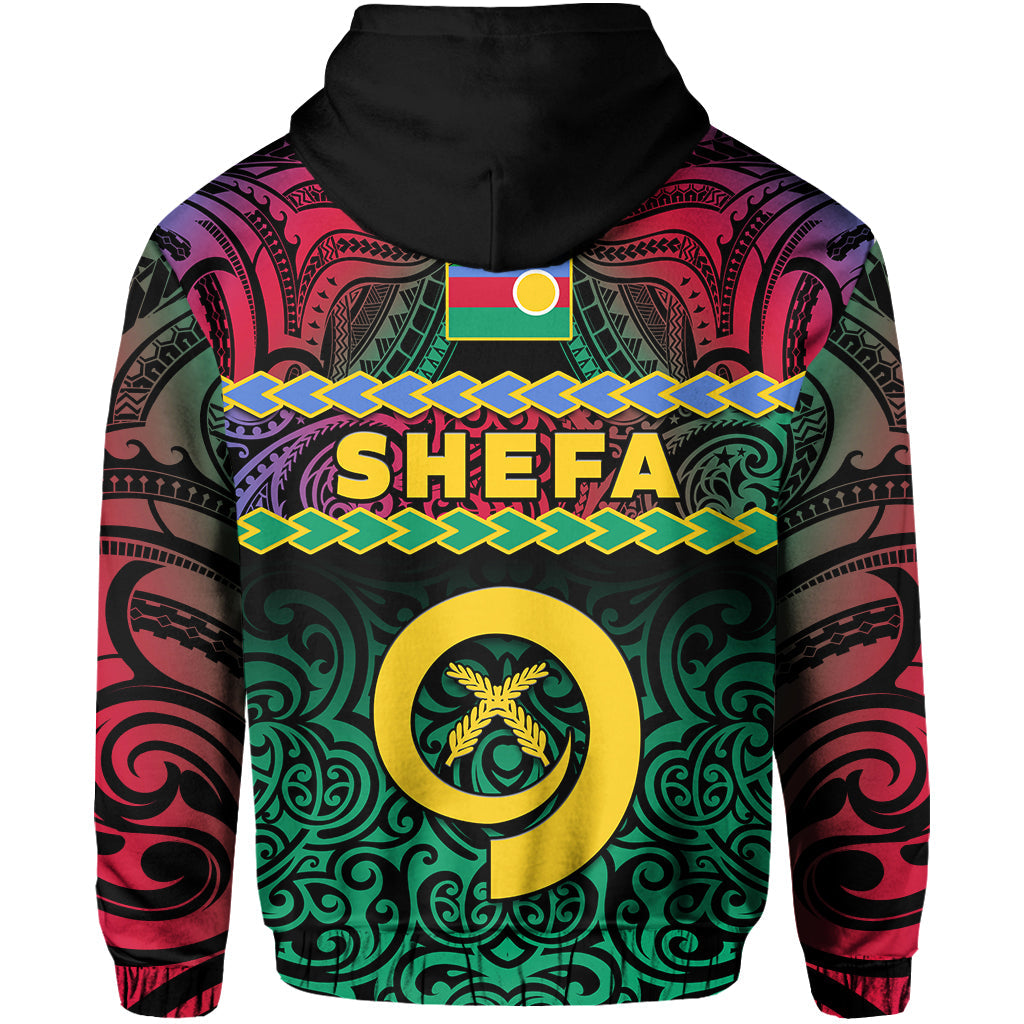 Shefa Province Hoodie Vanuatu Pig Tusk Polynesian Flag Style LT14