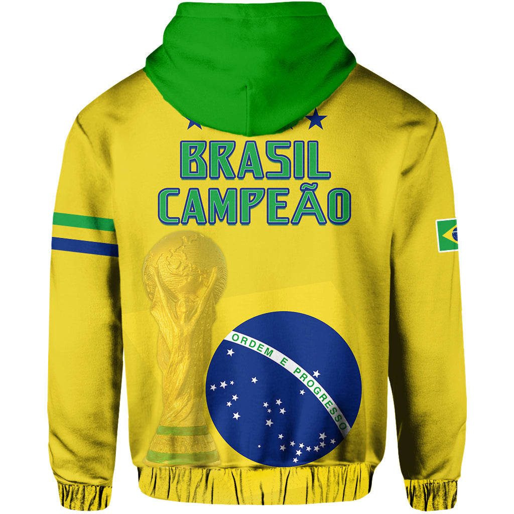 Brazil Football Hoodie Go Champions Selecao Campeao LT13