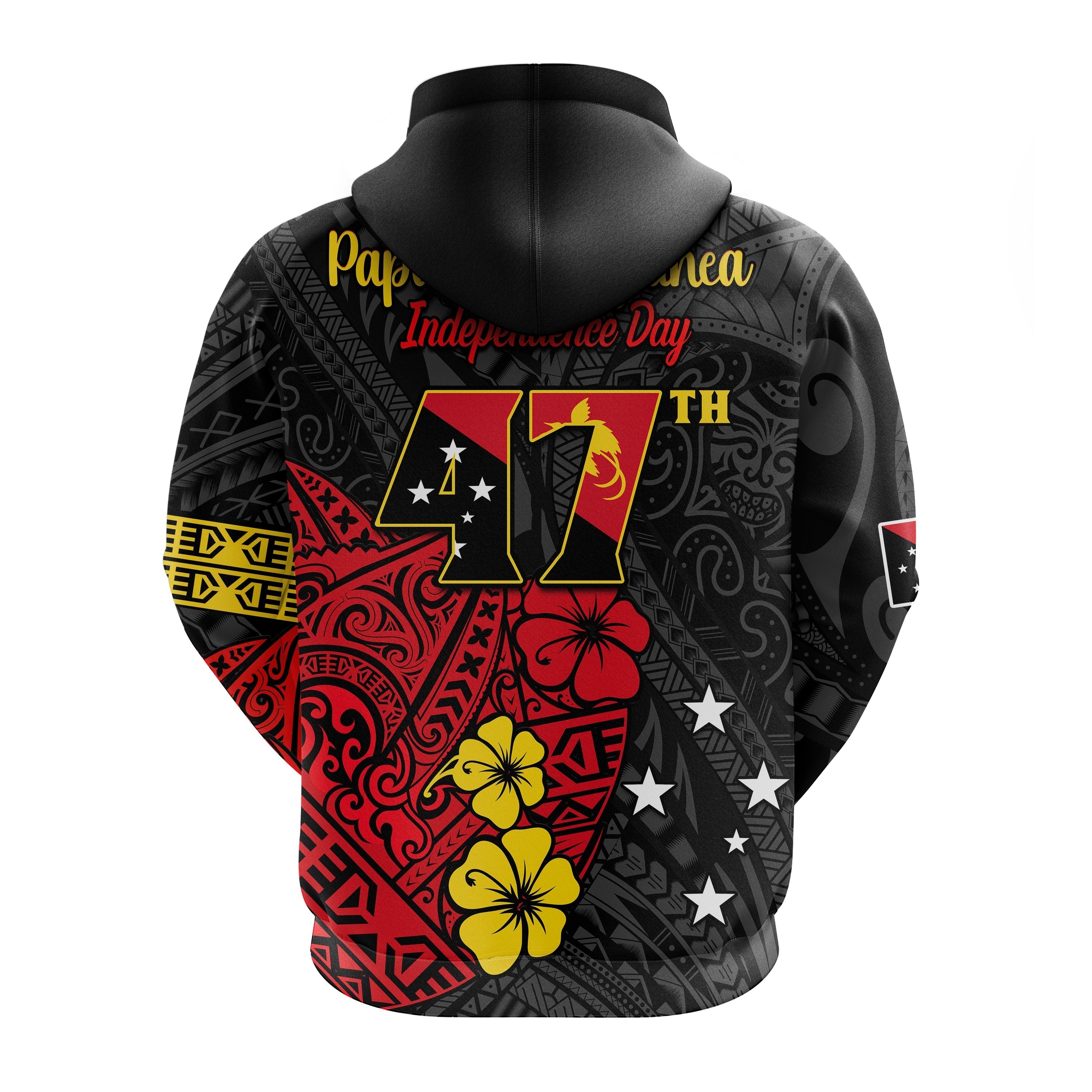Custom Personalised Papua New Guinea Anniversary Hoodie 47th Independence Day Since 1975 LT13