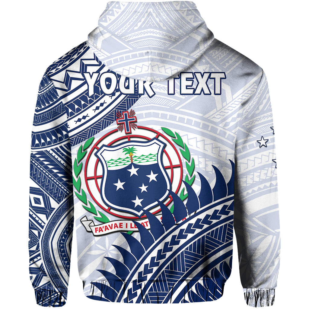 Custom Personalised HRPP Samoa Hoodie Samoan Coat Of Arms Polynesian Pattern LT14