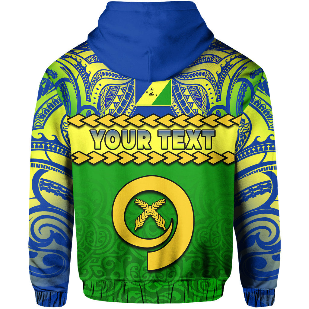 Custom Personalised Malampa Province Hoodie Vanuatu Pig Tusk Polynesian Flag Style LT14