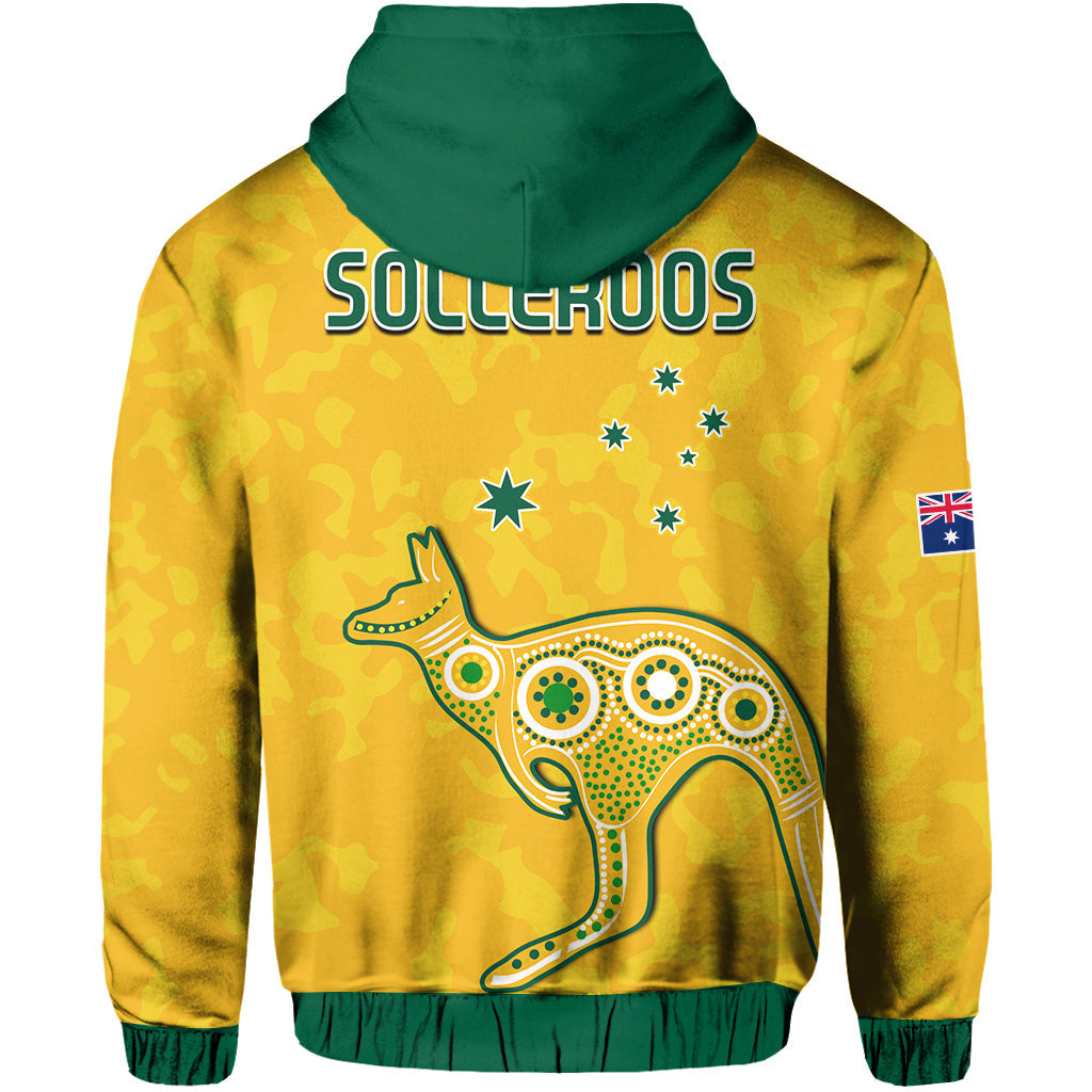 Australia Soccer Hoodie World Cup Football 2022 Socceroos with Kangaroos LT13