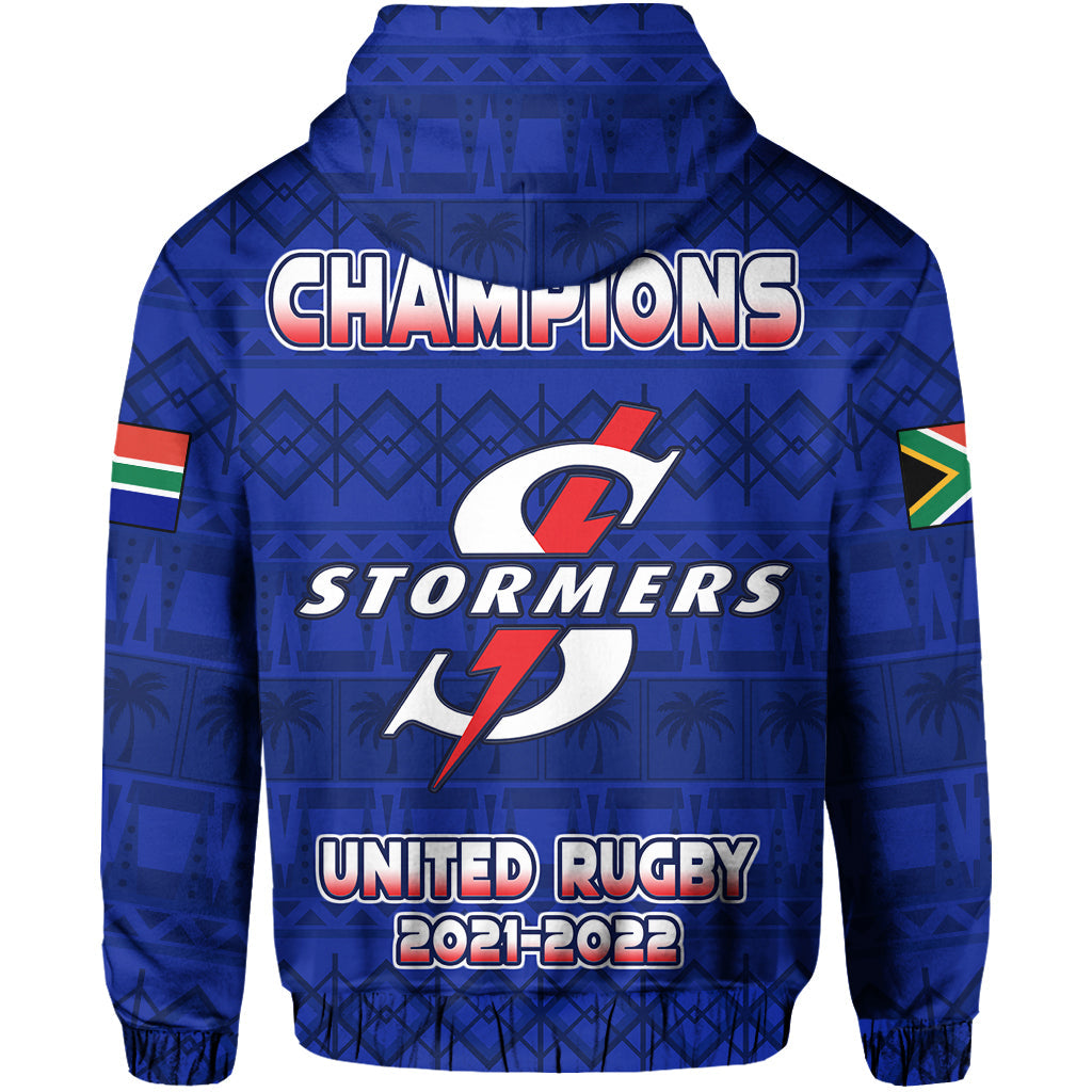 Stormers South Africa Rugby Hoodie We Are The Champions URC African Pattern LT14