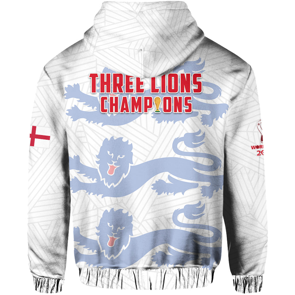 England Football Hoodie Come On Three Lions Soccer Champions World Cup Ver.02 LT13
