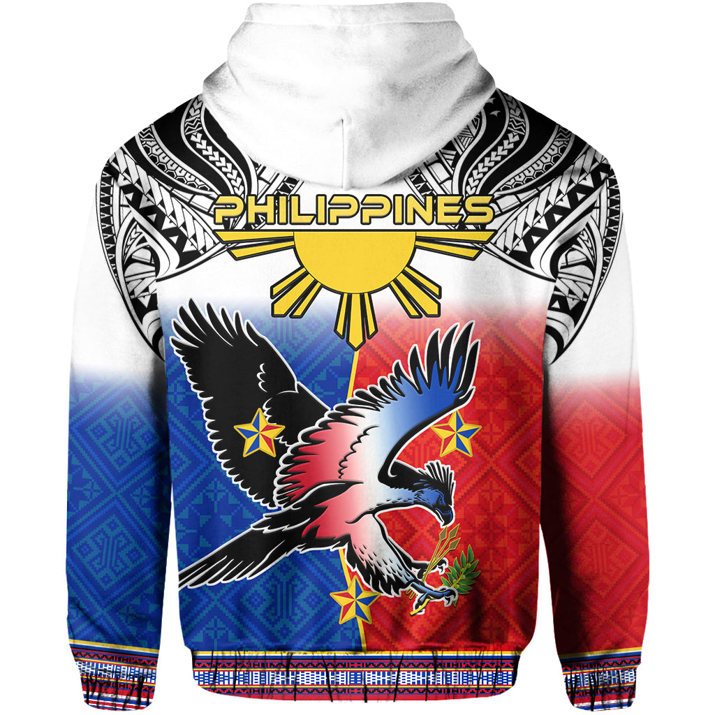 Philippines Hoodie Polynesian Filipino Pattern With Eagle LT14