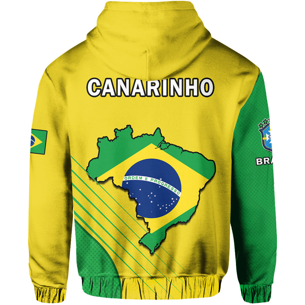 Brazil Football Hoodie Brazil Map Come On Canarinho Sporty Style LT14