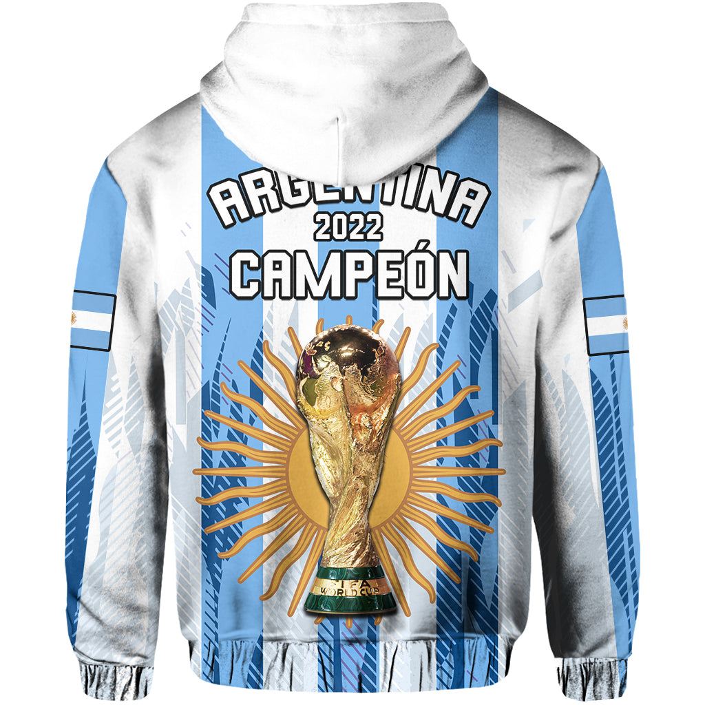 Argentina Football Hoodie La Albiceleste Campeon Proud White 2022 LT14