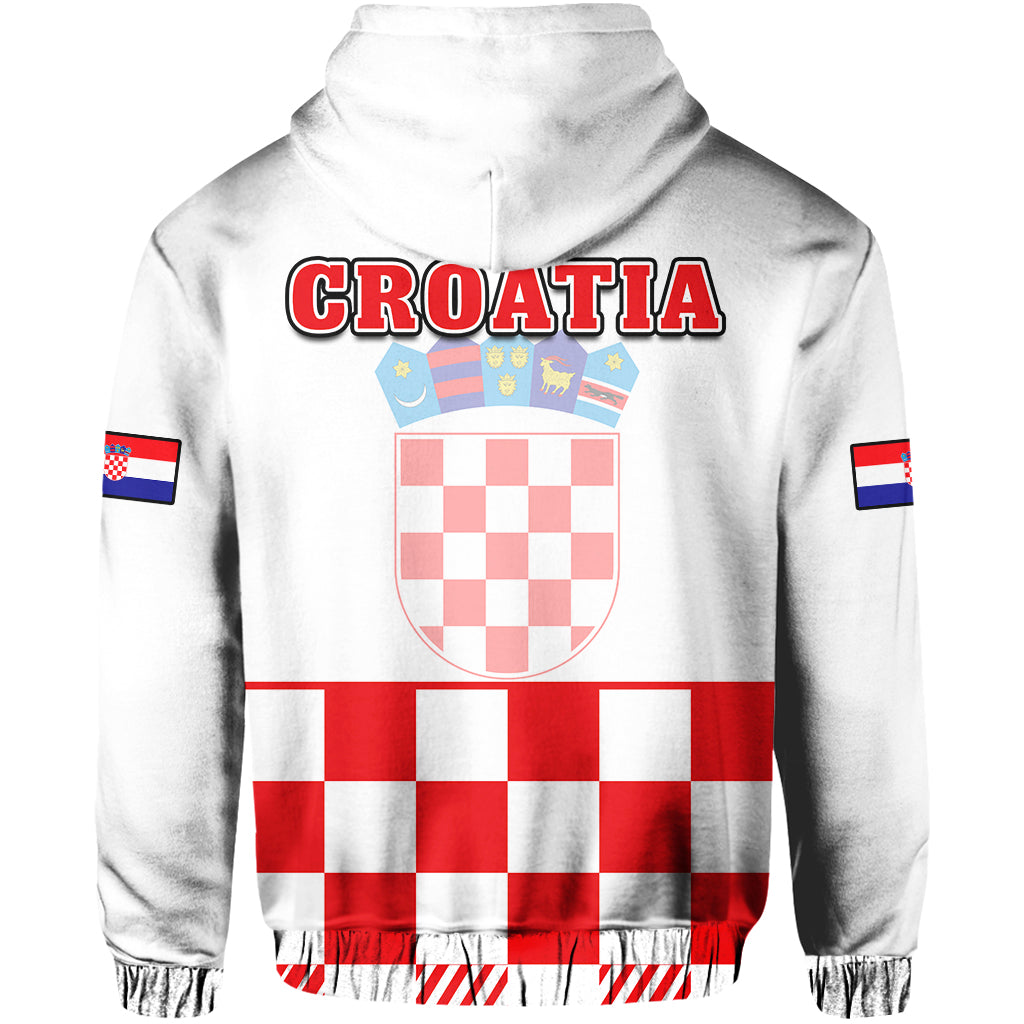 Croatia Football Hoodie Hrvatska Checkerboard Red Version LT14