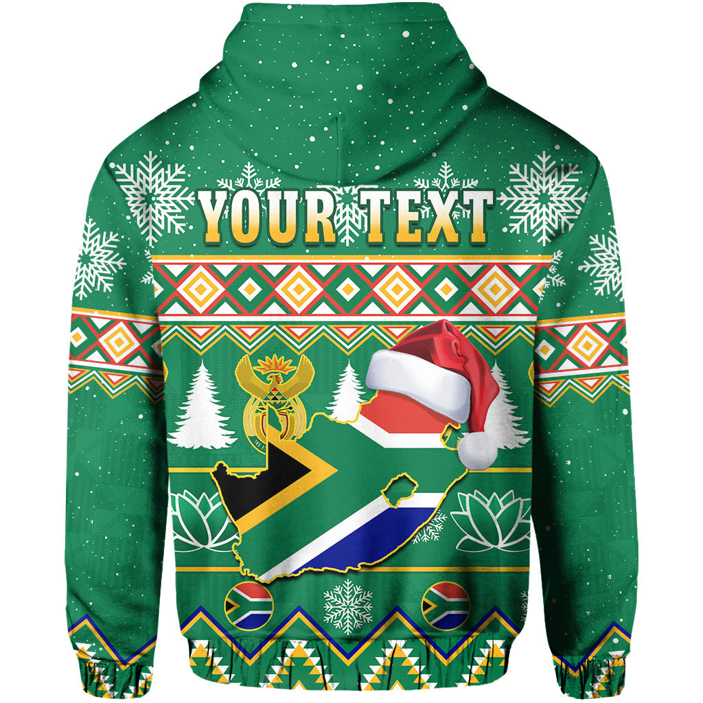 Custom South Africa Christmas Hoodie King Protea Geseende Kersfees LT14