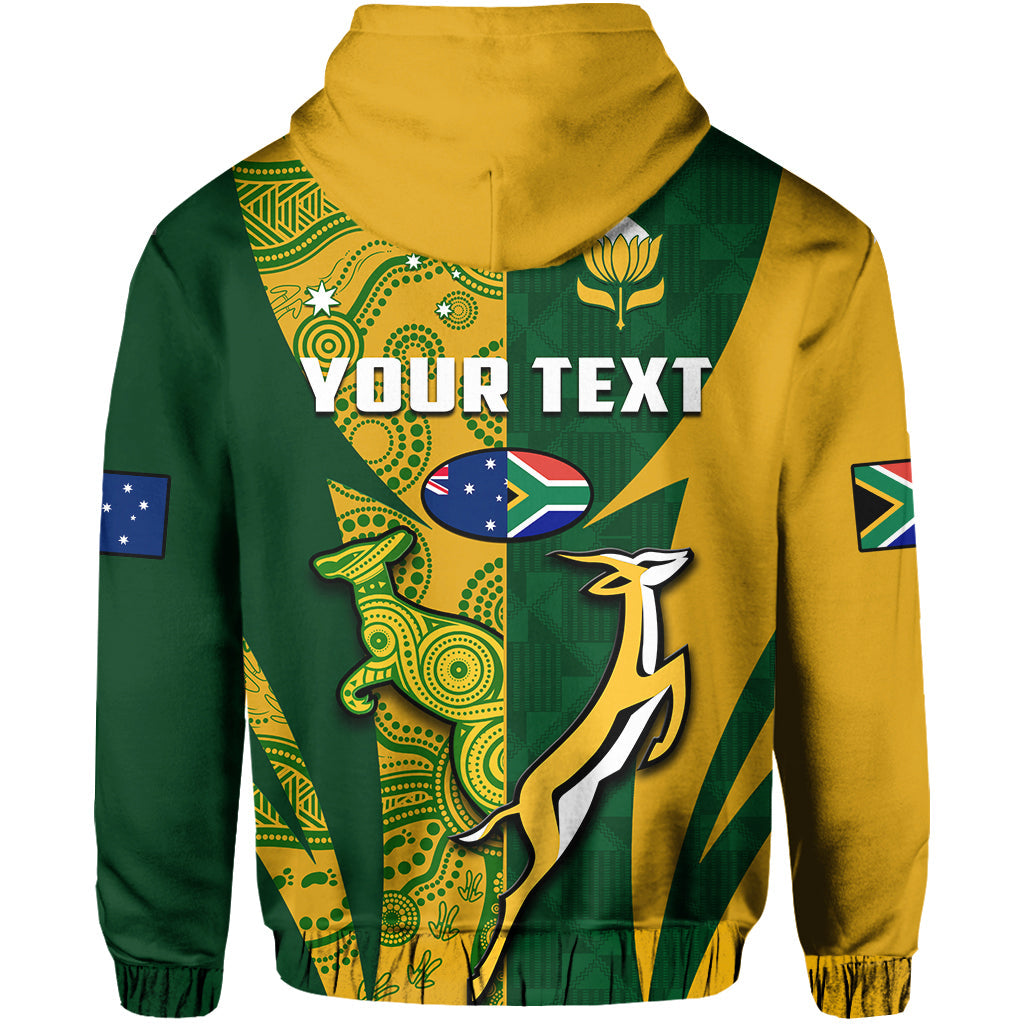 Custom Australia Rugby and South Africa Rugby Hoodie Wallabies Mix Springboks Sporty LT14