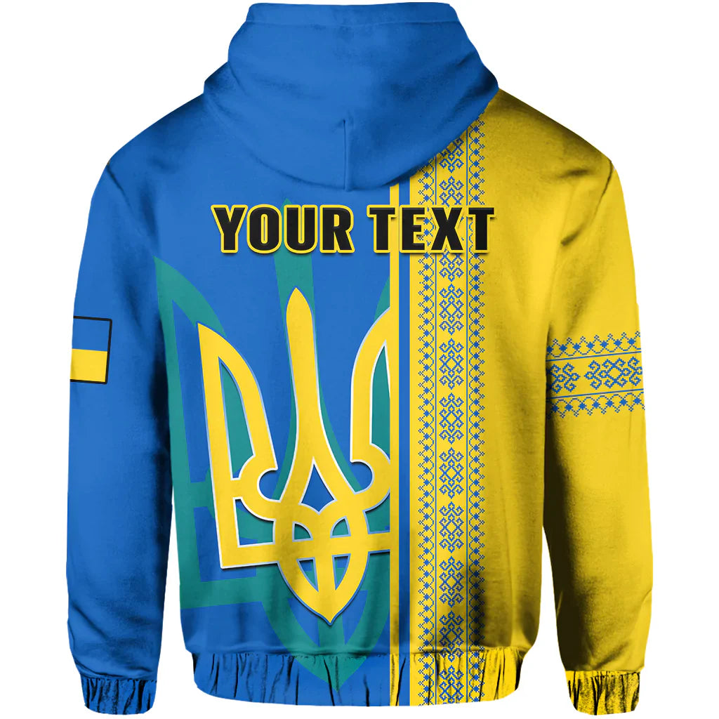 Custom Ukraine Unity Day Hoodie Folk Ukrainian Coat Of Arms LT14