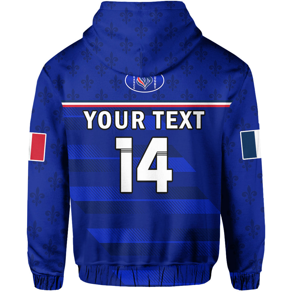 Custom France Rugby Hoodie Outgoing Tour Allez Les Bleus LT14