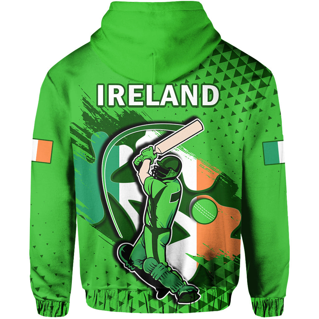 Ireland CrickeHoodie Irish Flag Shamrock Sporty Style LT14