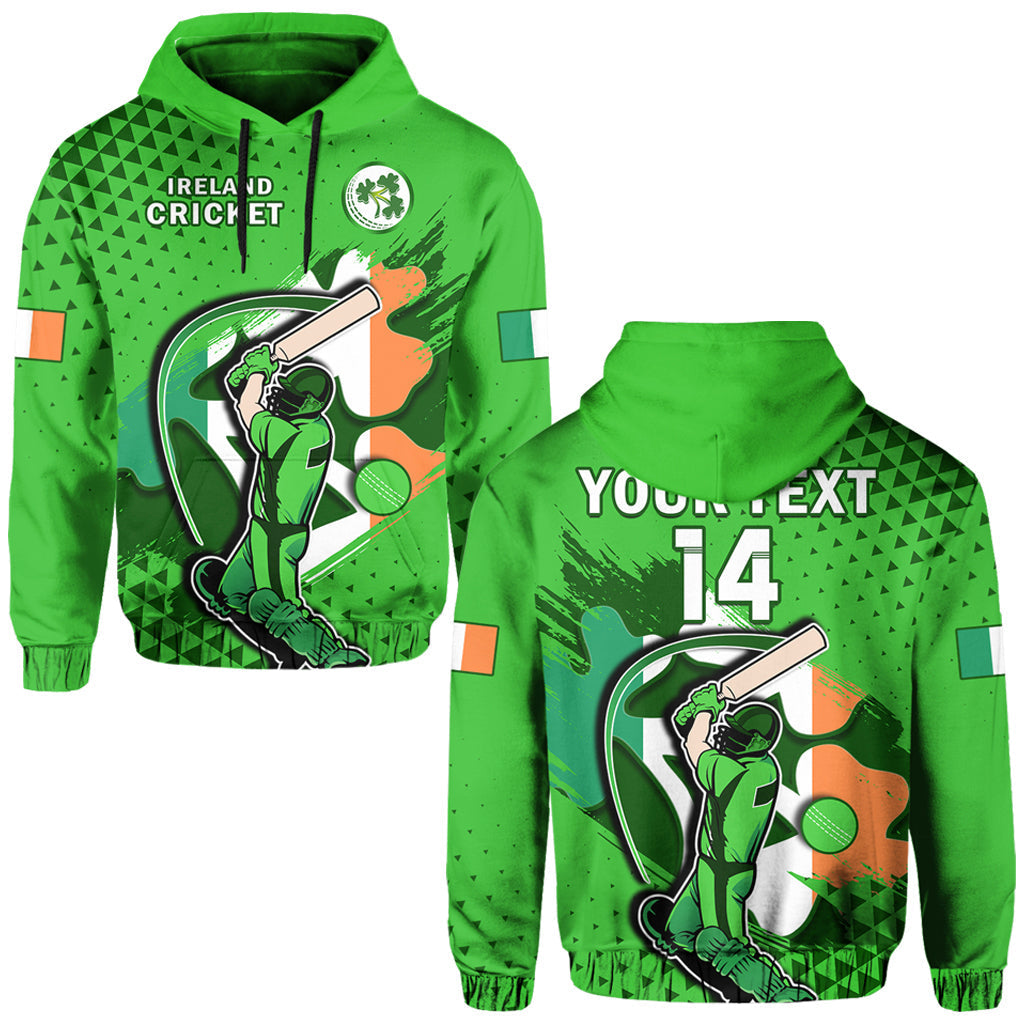 Custom Ireland CrickeHoodie Irish Flag Shamrock Sporty Style LT14