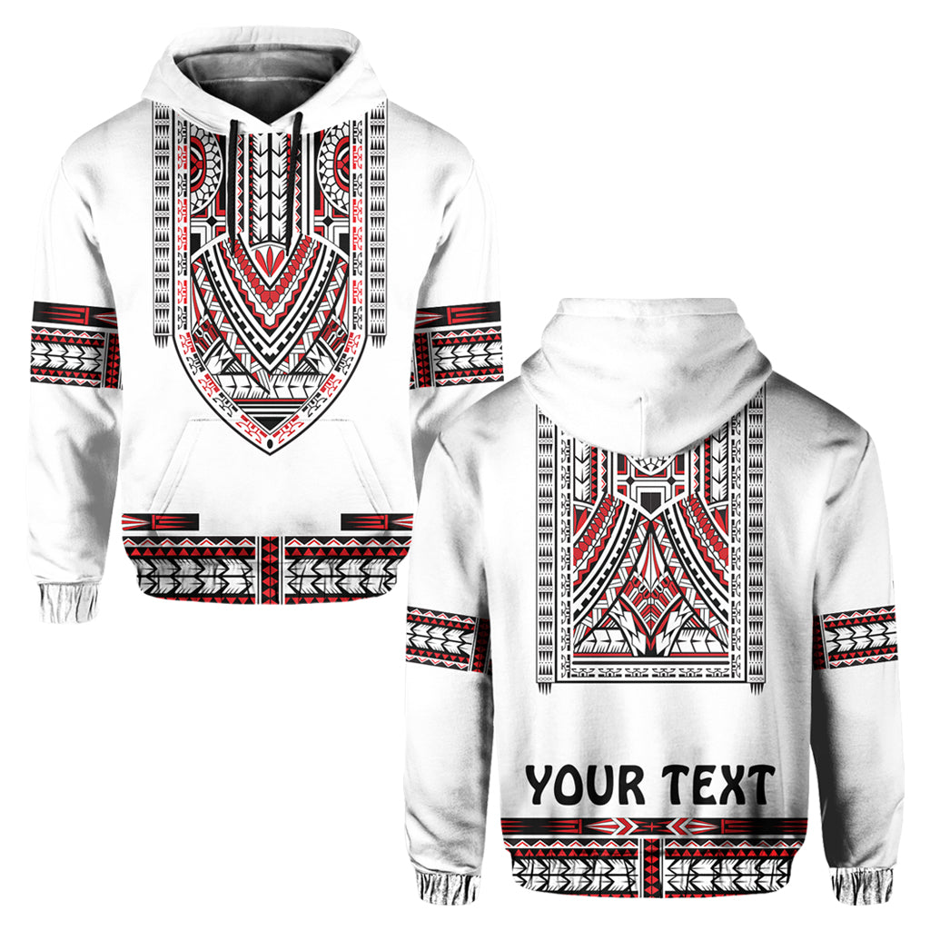 Custom Personalised Polynesian Hoodie Dashiki With Polynesian Tattoo Royal Version LT14