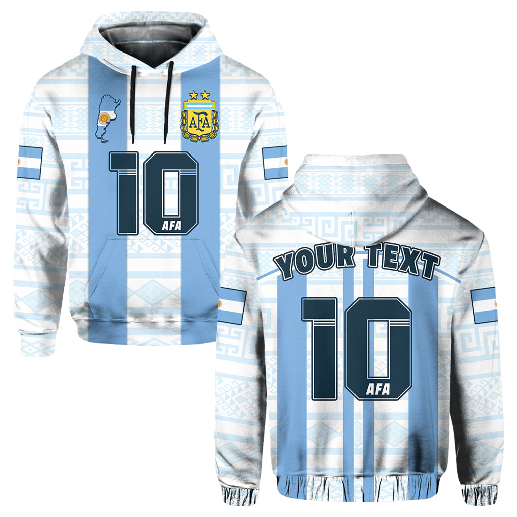 Custom Argentina Football 2022 Hoodie Vamos La Albiceleste LT14