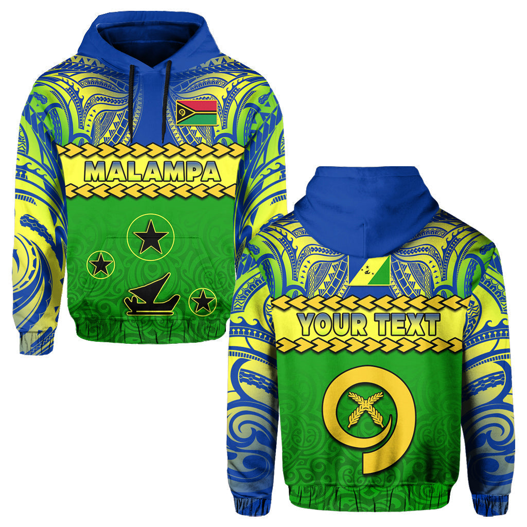 Custom Personalised Malampa Province Hoodie Vanuatu Pig Tusk Polynesian Flag Style LT14