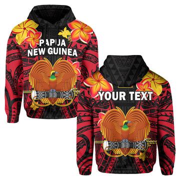 Custom Personalised Papua New Guinea Hoodie PNG Bird Of Paradise Polynesian Pattern LT14