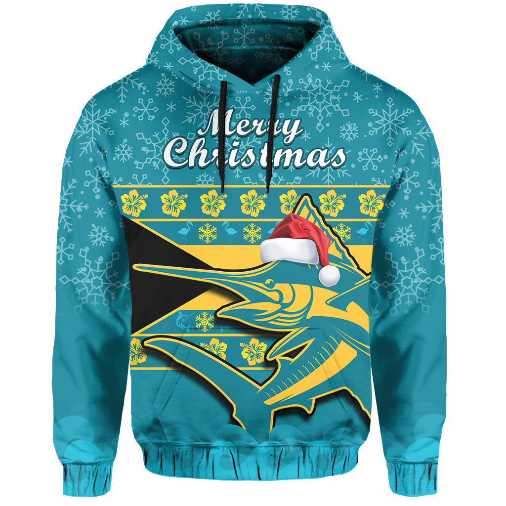 Bahamas Hoodie Bahamian Blue Marlin Merry Christmas LT14