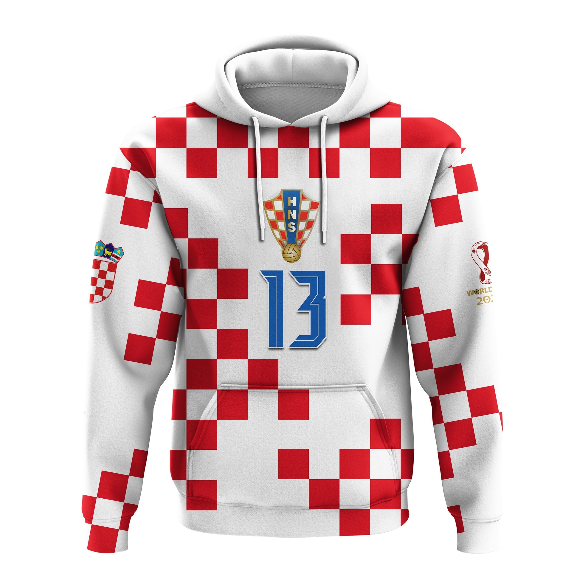 Custom Croatia Football Hoodie World Cup Champions 2022 Hrvatska LT13