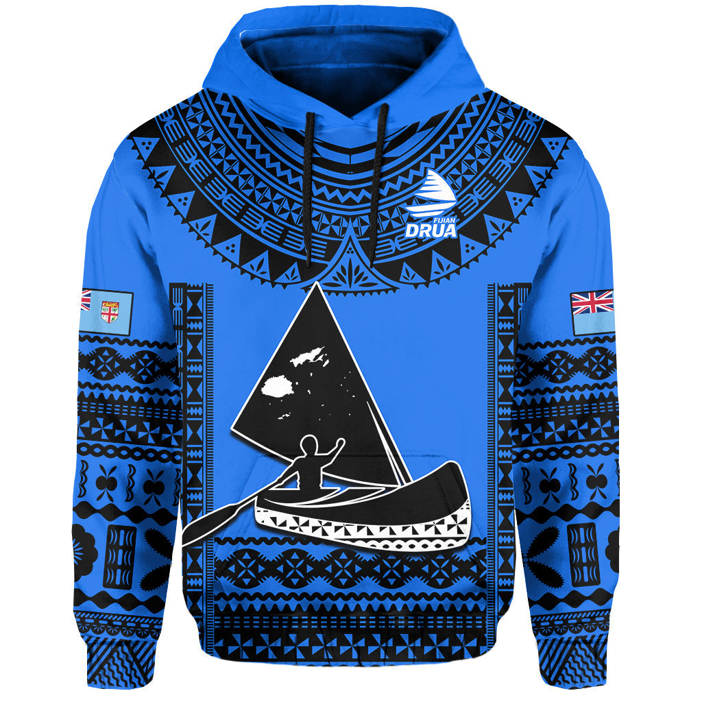 Custom Text And Number Fiji Rugby Hoodie Fijian Drua Super Polynesian Special Tapa Pattern LT14